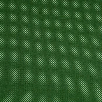 Baumwolldruck Goldglitzerpunkte Ø 1mm auf Grün
